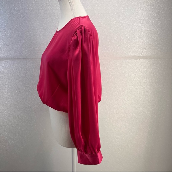 NWT Fall Casual Long Puff Sleeve Crop Top SIZE M - Picture 11 of 17